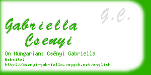 gabriella csenyi business card