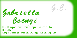 gabriella csenyi business card